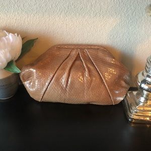 Club Monaco Kylie Python leather clutch